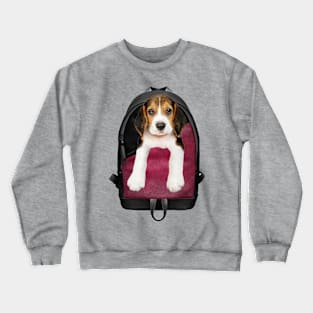 Backpack Beagle Puppy Crewneck Sweatshirt